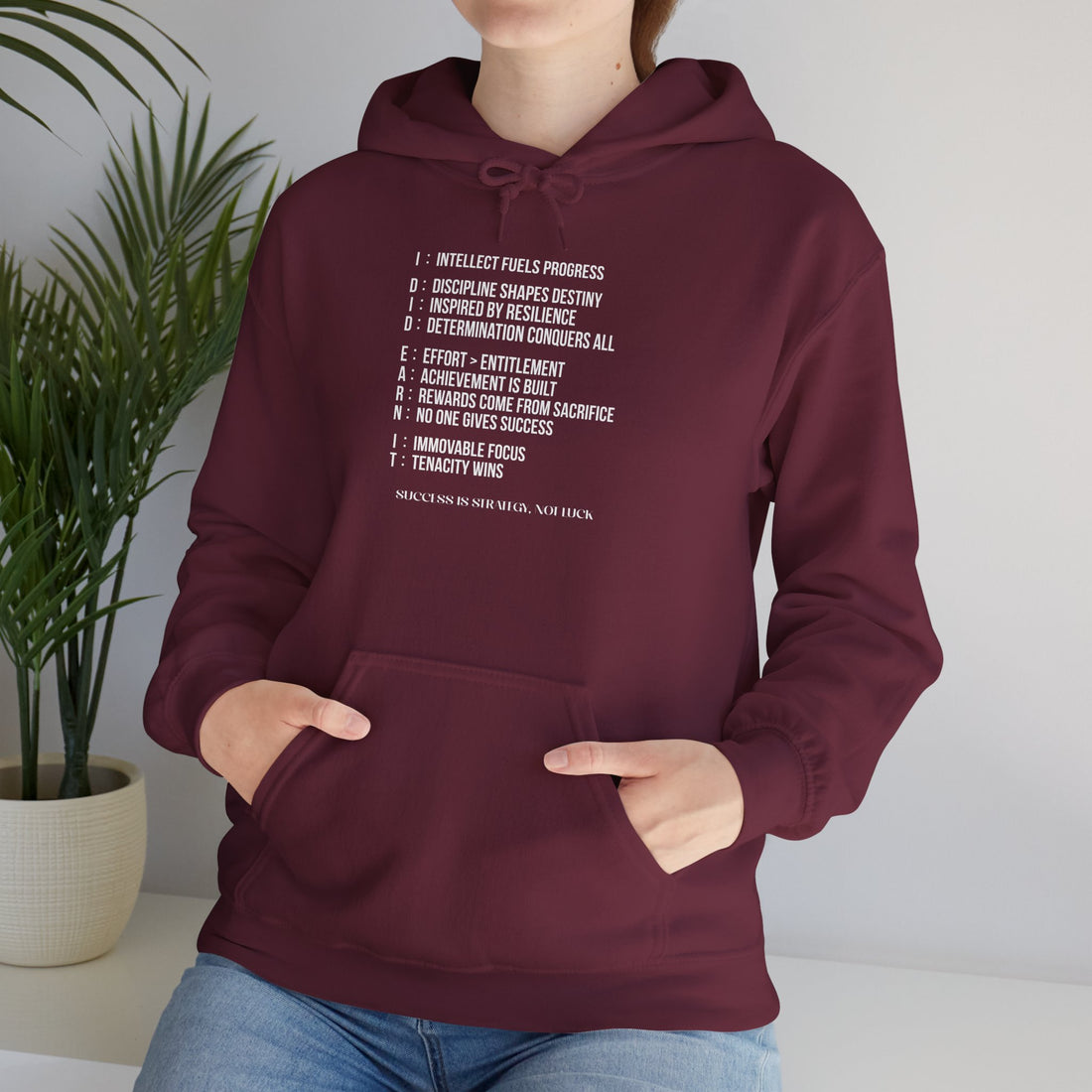 Motivational Hoodie – Unisex “IDEI” Sweatshirt | Cozy Casual Wear & Gift for Friends
