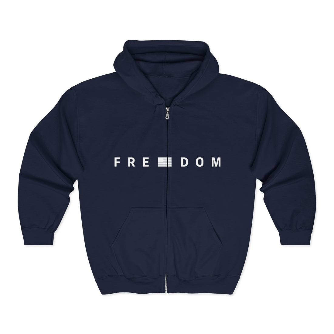 Freedom Hoodie – Unisex Full Zip Sweatshirt | Comfortable Casual Layer & Gift for Veterans, Friends & Family